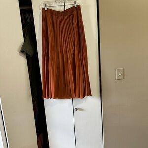 Max Studio A-Line Skirt in Rich Orange